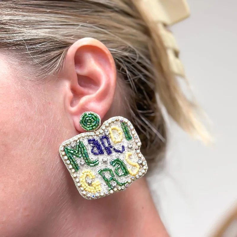 Best Jewelry Sale Prices – Limited-Time Offer 'Mardi Gras' Glitzy Statement Earrings