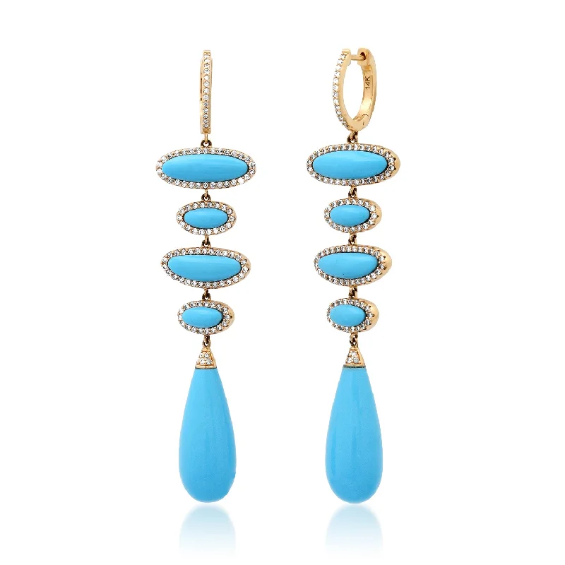 Elegant Jewelry At Unbeatable Offers – Shop Before It's Gone One of a Kind Turquoise Drop Earrings with Diamond Frame Elegant Jewelry At Unbeatable Offers – Shop Before It's Gone One of a Kind Turquoise Drop Earrings with Diamond Frame