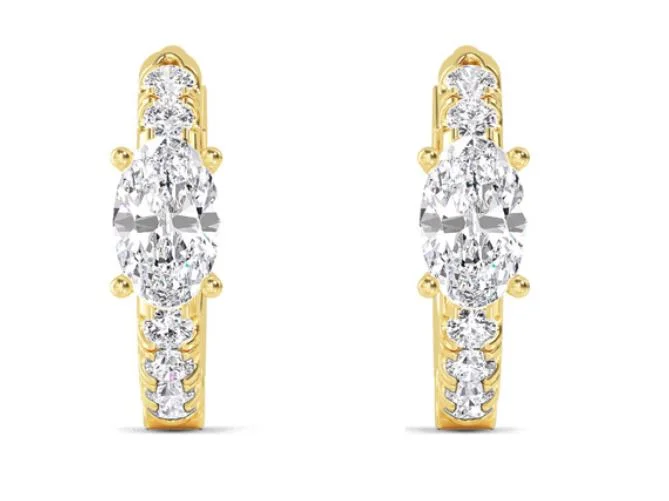 Limited-Stock Jewelry Sale – Once It's Gone, It's Gone Oval Shaped Huggie Earrings Limited-Stock Jewelry Sale – Once It's Gone, It's Gone Oval Shaped Huggie Earrings