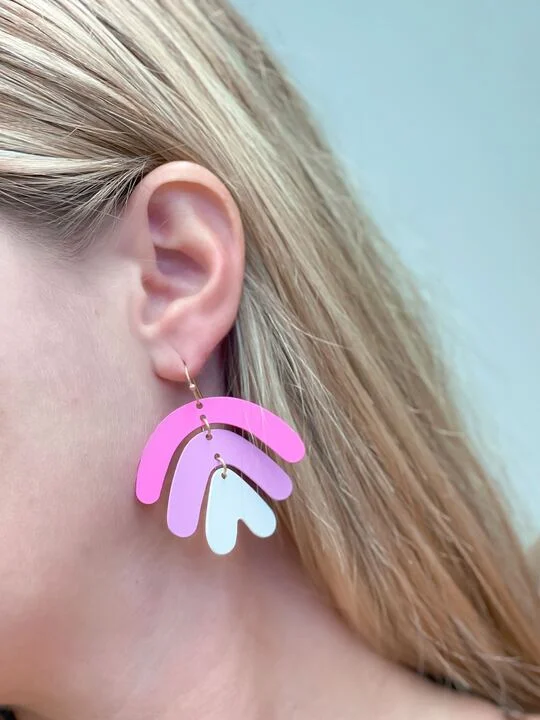 Bestselling Jewelry At Special Promotional Rates Pink Geometric Arch Dangle Earrings Bestselling Jewelry At Special Promotional Rates Pink Geometric Arch Dangle Earrings