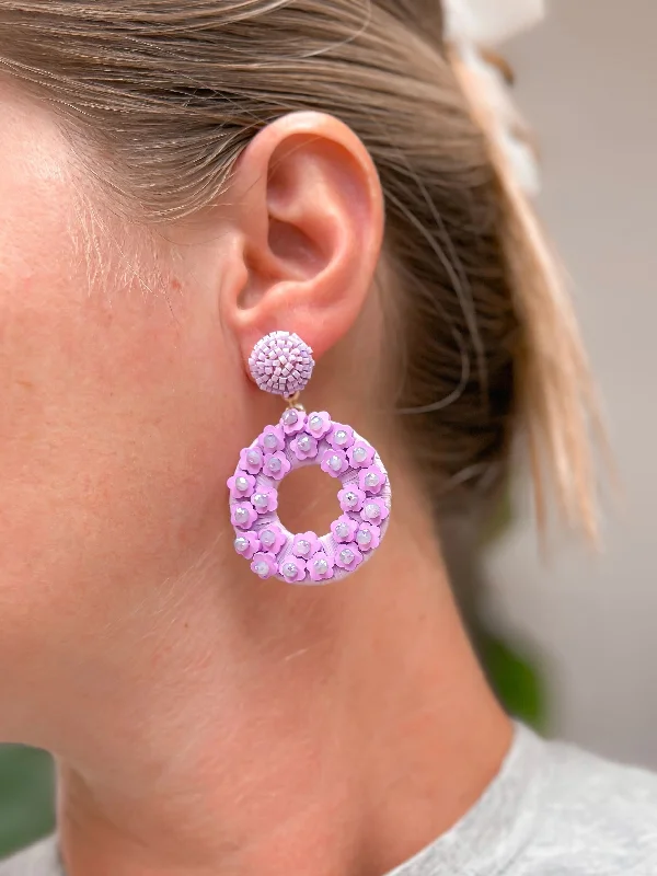 Breathtaking Jewelry, Breathtaking Prices Spring Flower Dangle Earrings - Lavender