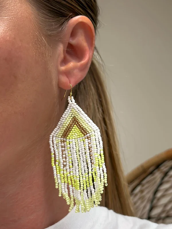 Upgrade Your Jewelry Collection For Less Summer Fringe Dangle Earrings - Yellow