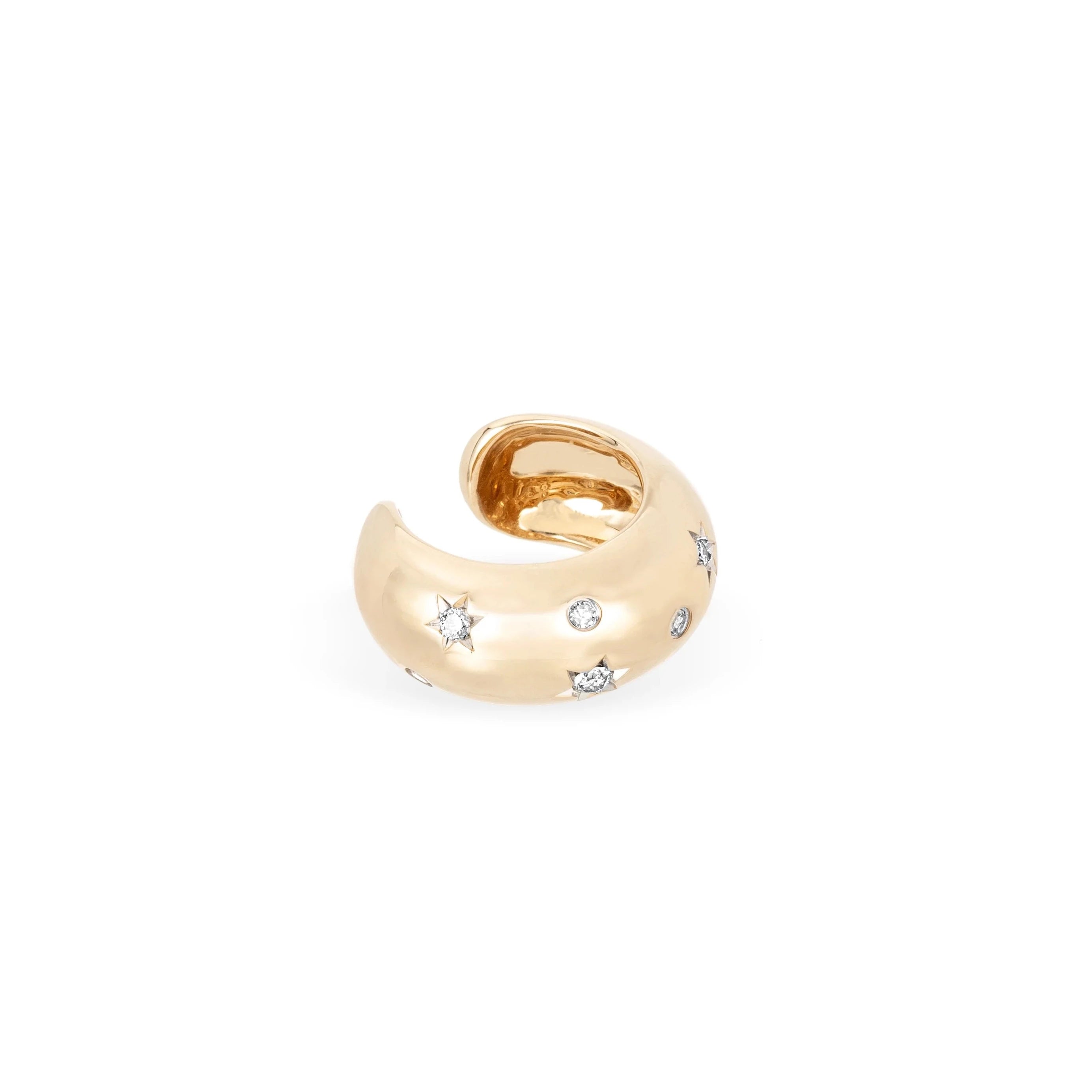 Gorgeous Jewelry, Limited-Time Savings Wide Celestial Diamond Ear Cuff