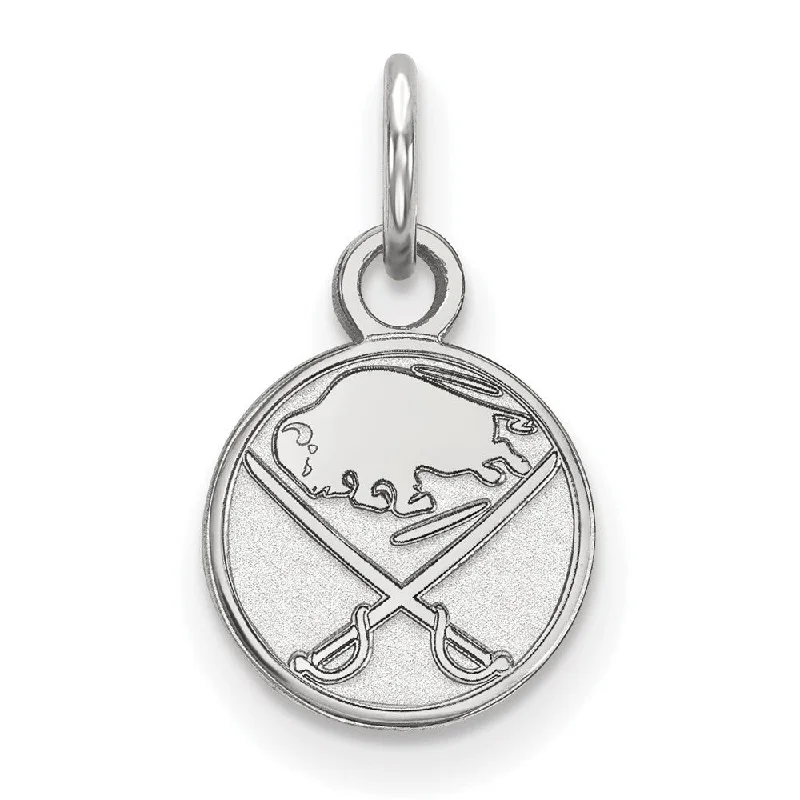 Holiday Jewelry Sale – Perfect Gifts At Great Prices 10k White Gold NHL Buffalo Sabres XS (Tiny) Disc Charm or Pendant
