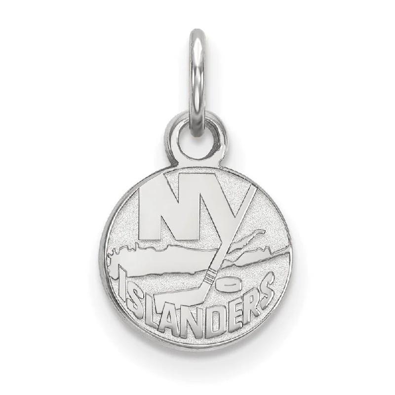 Luxury Jewelry Sale – Elegant Styles At Unbeatable Prices 10k White Gold NHL New York Islanders XS (Tiny) Disc Charm or Pendant