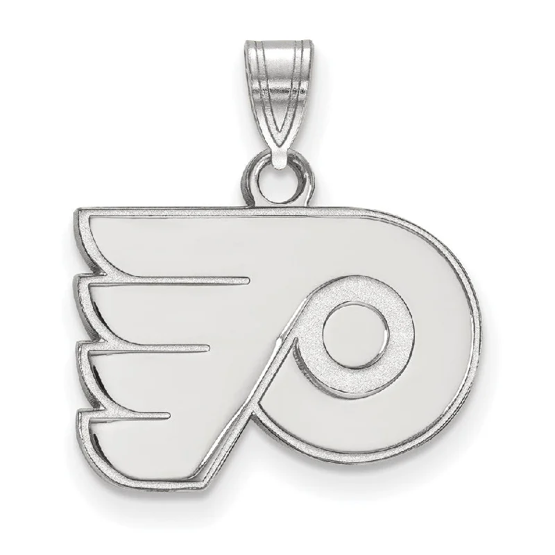 Modern Jewelry At Exclusive Discounts – Shop Today 10k White Gold NHL Philadelphia Flyers Small Pendant