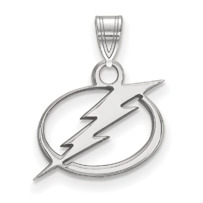 Seasonal Jewelry Deals – Elevate Your Style 10k White Gold NHL Tampa Bay Lightning Small Pendant
