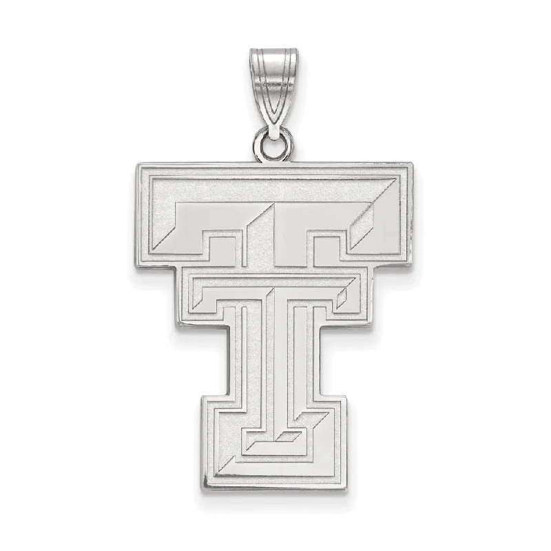 10k White Gold Texas Tech U. XL Pendant