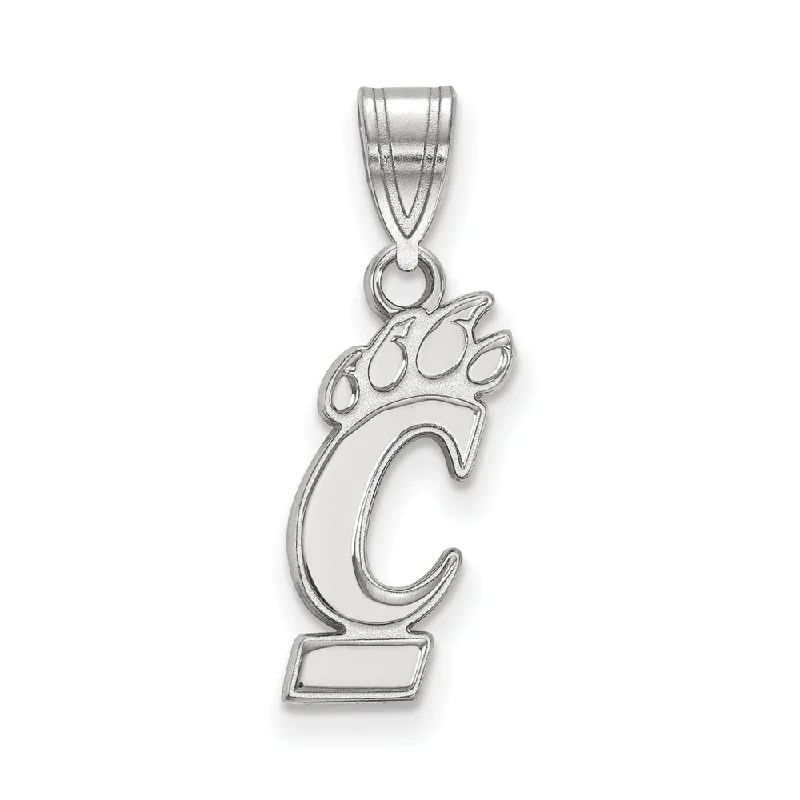 10k White Gold U of Cincinnati Medium Logo Pendant