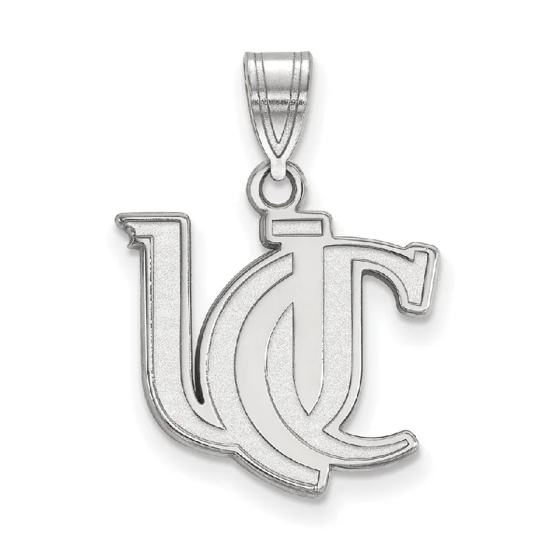 10k White Gold U of Cincinnati Medium 'UC' Pendant