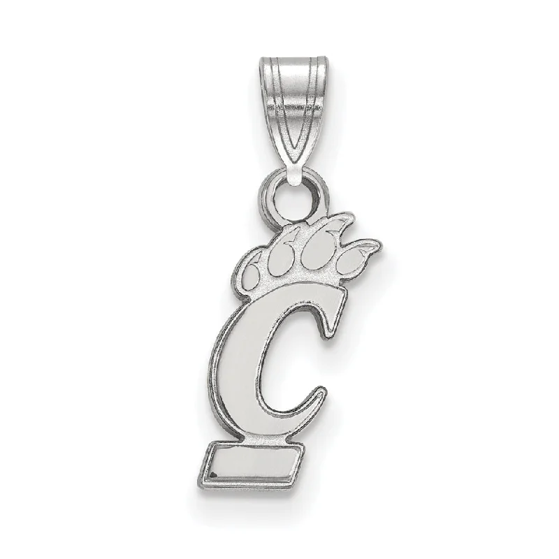 10k White Gold U of Cincinnati Small Pendant