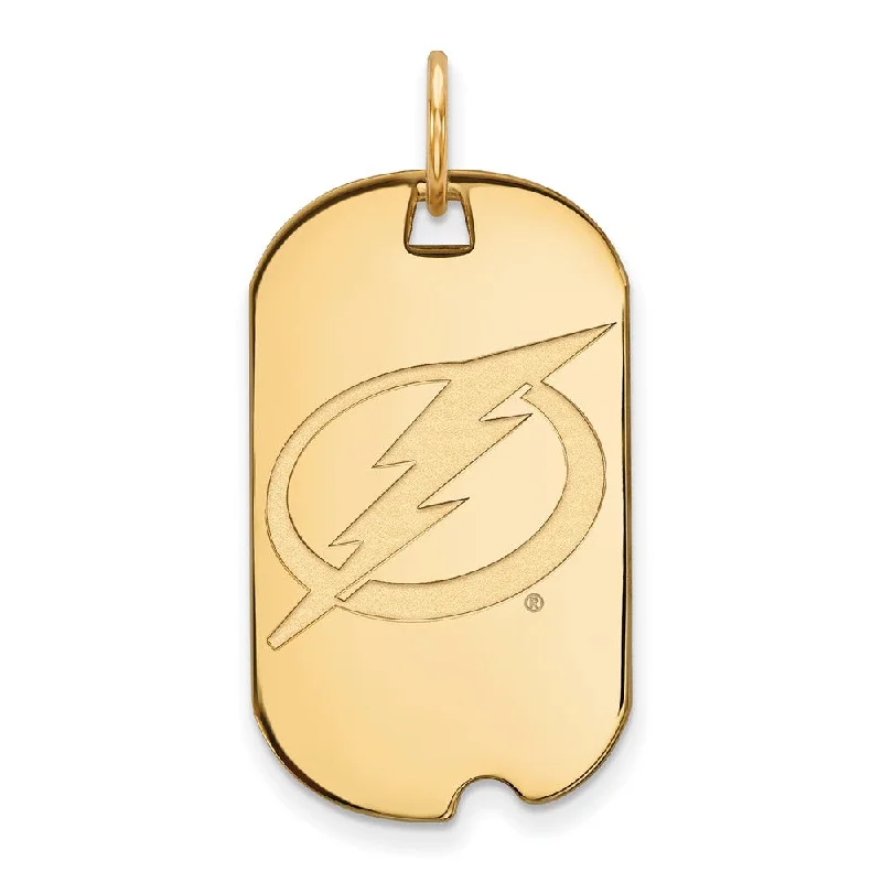 Huge Savings On Timeless Jewelry Collections 10k Yellow Gold NHL Tampa Bay Lightning Dog Tag Pendant