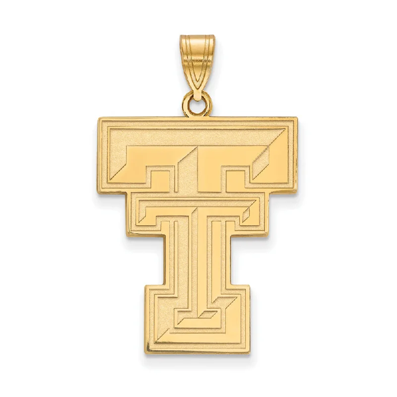 10k Yellow Gold Texas Tech U. XL Pendant