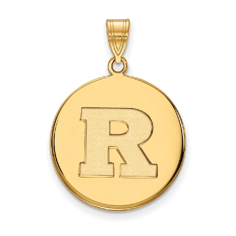 Shop Modern Jewelry Collections With Exclusive Discounts 14k Gold Plated Silver Rutgers Large Initial R Disc Pendant Shop Modern Jewelry Collections With Exclusive Discounts 14k Gold Plated Silver Rutgers Large Initial R Disc Pendant