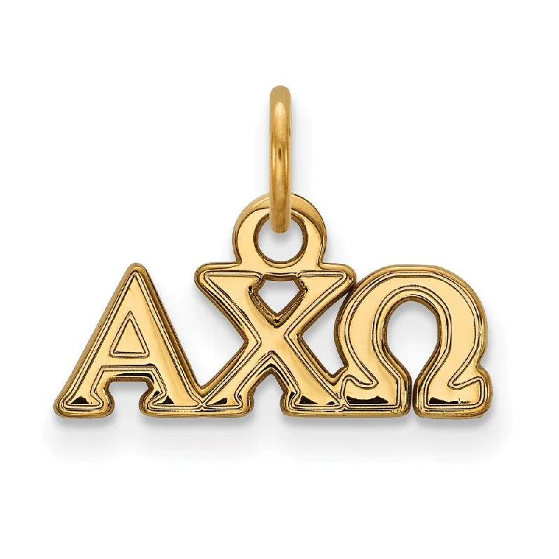 Your Dream Jewelry At Dream Prices – Shop Now 14K Gold Plated Silver Alpha Chi Omega XS (Tiny) Charm or Pendant