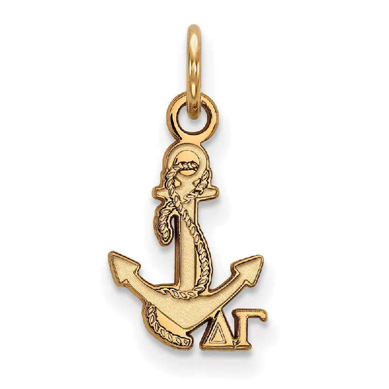 Bohemian-Inspired Jewelry For Free-Spirited Fashion 14K Gold Plated Silver Delta Gamma XS (Tiny) Charm or Pendant