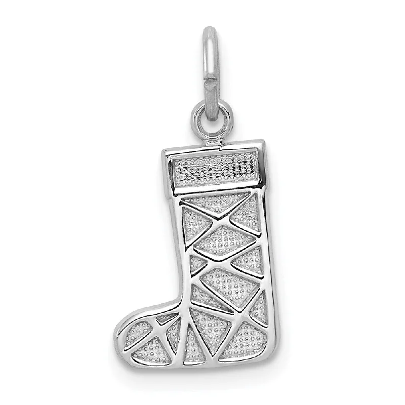 Discounted Luxury Jewelry – Shine Without The Splurge 14k White Gold, Christmas Stocking Charm