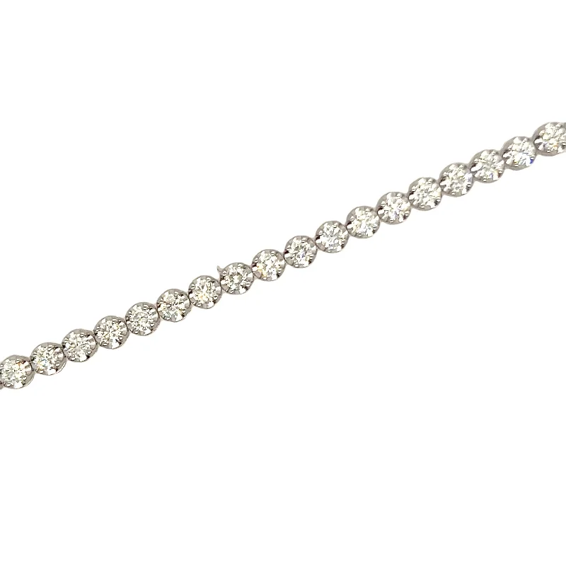 Grab Exquisite Jewelry At The Lowest Prices 14K White Gold Diamond Tennis Bracelet - 4.86cw Grab Exquisite Jewelry At The Lowest Prices 14K White Gold Diamond Tennis Bracelet - 4.86cw