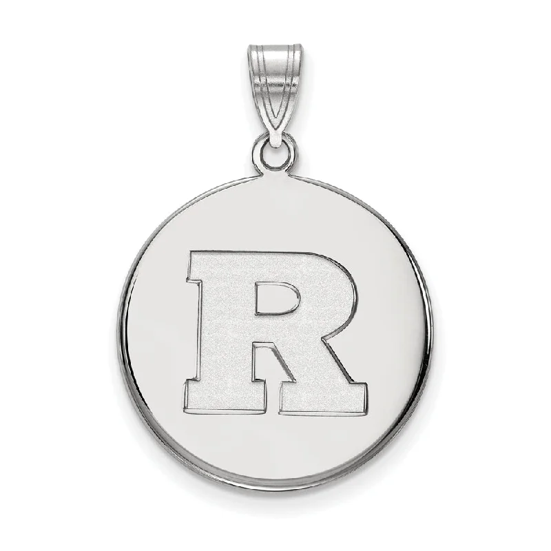 Fashion-Forward Jewelry At Exclusive Discounts 14k White Gold Rutgers Large Initial R Disc Pendant Fashion-Forward Jewelry At Exclusive Discounts 14k White Gold Rutgers Large Initial R Disc Pendant