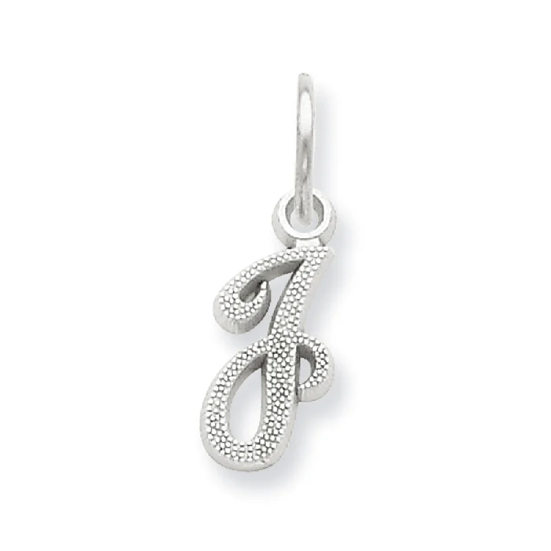 Exclusive Online Discounts On Stylish Jewelry 14k White Gold, Sadie Collection, Mini Satin Script Initial J Charm