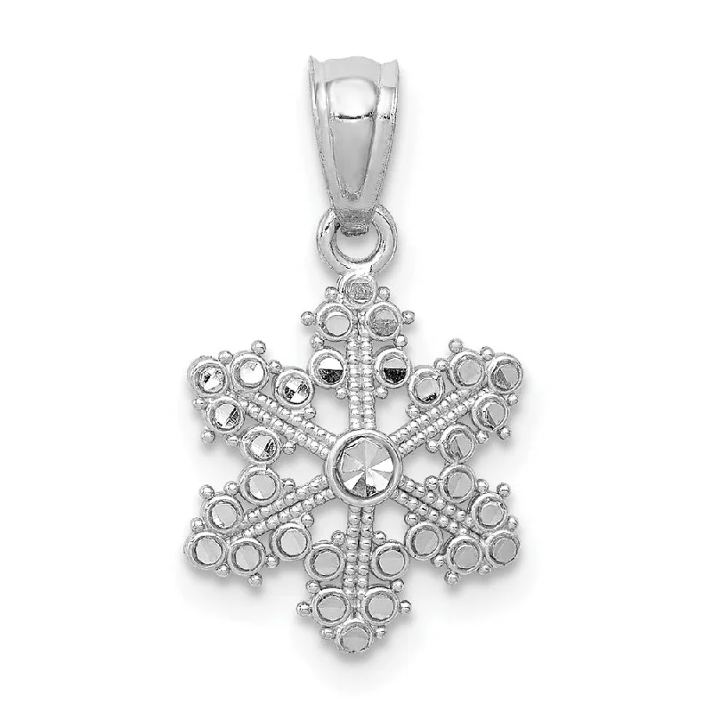 Limited-Stock Jewelry Sale – Once It's Gone, It's Gone 14k White Gold, Snowflake Pendant