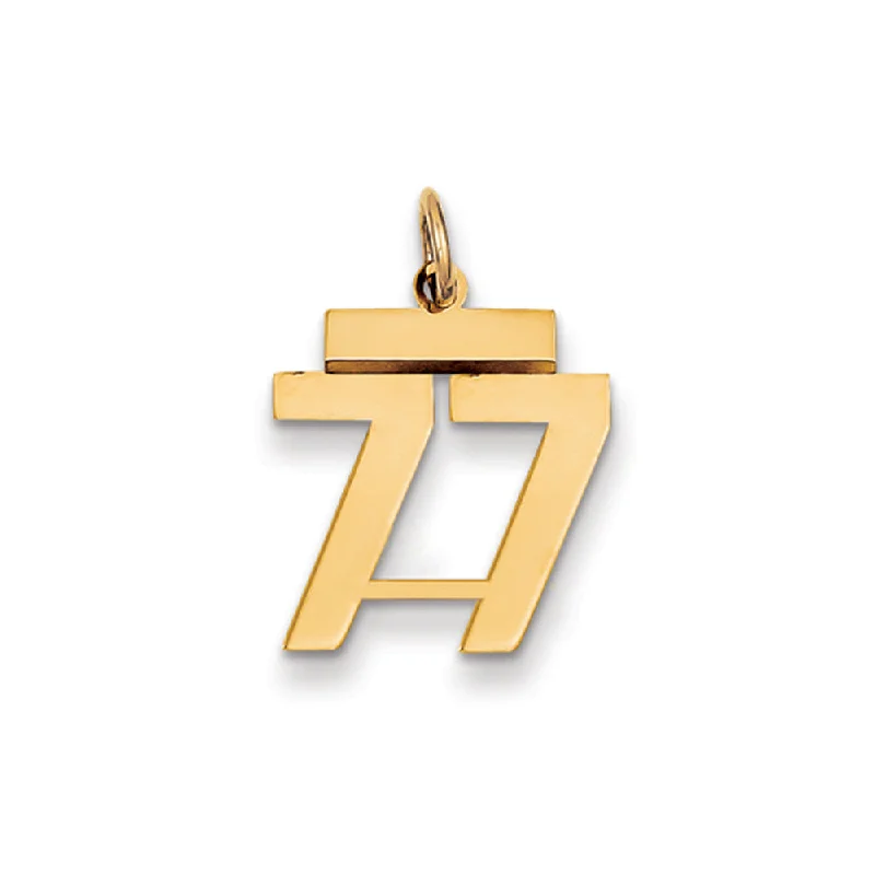Jewelry Flash Sale – Stylish Designs At Unbeatable Rates 14k Yellow Gold, Athletic Collection, Small Polished Number 77 Pendant Jewelry Flash Sale – Stylish Designs At Unbeatable Rates 14k Yellow Gold, Athletic Collection, Small Polished Number 77 Pendant