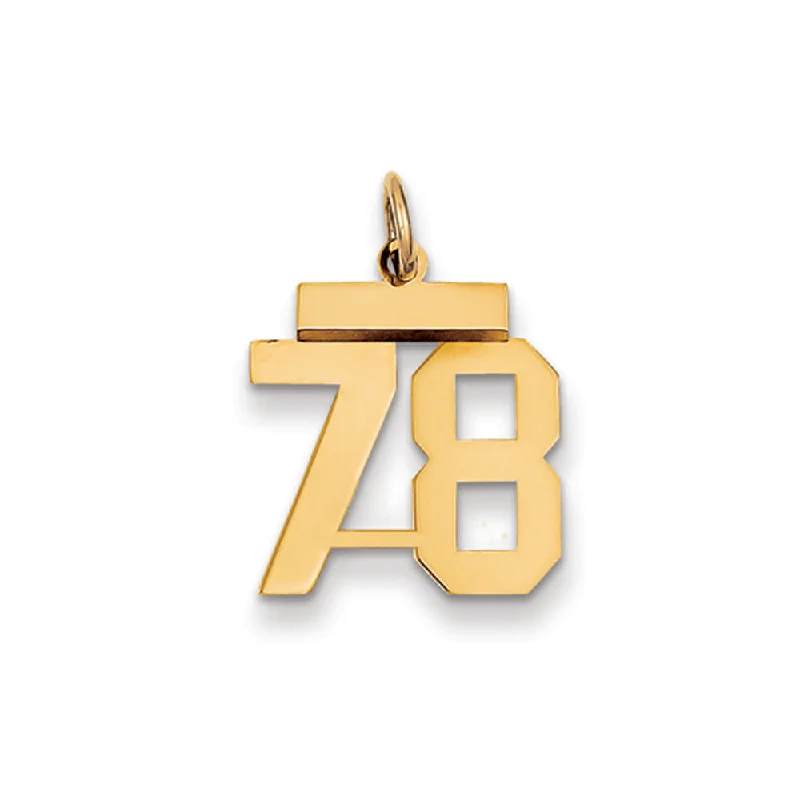Discover Unique Jewelry With Special Limited-Time Offers 14k Yellow Gold, Athletic Collection, Small Polished Number 78 Pendant Discover Unique Jewelry With Special Limited-Time Offers 14k Yellow Gold, Athletic Collection, Small Polished Number 78 Pendant
