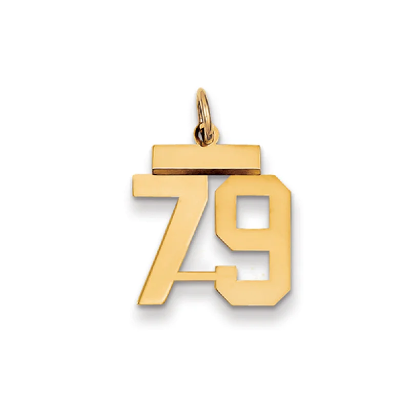 Bold And Beautiful Jewelry Now At Irresistible Prices 14k Yellow Gold, Athletic Collection, Small Polished Number 79 Pendant Bold And Beautiful Jewelry Now At Irresistible Prices 14k Yellow Gold, Athletic Collection, Small Polished Number 79 Pendant