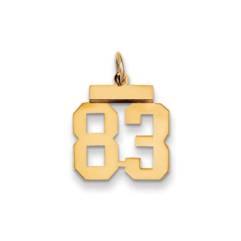 Elevate Your Jewelry Collection With Limited-Time Savings 14k Yellow Gold, Athletic Collection, Small Polished Number 83 Pendant Elevate Your Jewelry Collection With Limited-Time Savings 14k Yellow Gold, Athletic Collection, Small Polished Number 83 Pendant
