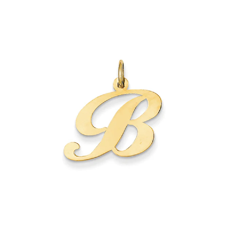 Fashion-Forward Jewelry At Exclusive Discounts 14k Yellow Gold, Ella Collection Medium Fancy Script Initial B Pendant Fashion-Forward Jewelry At Exclusive Discounts 14k Yellow Gold, Ella Collection Medium Fancy Script Initial B Pendant