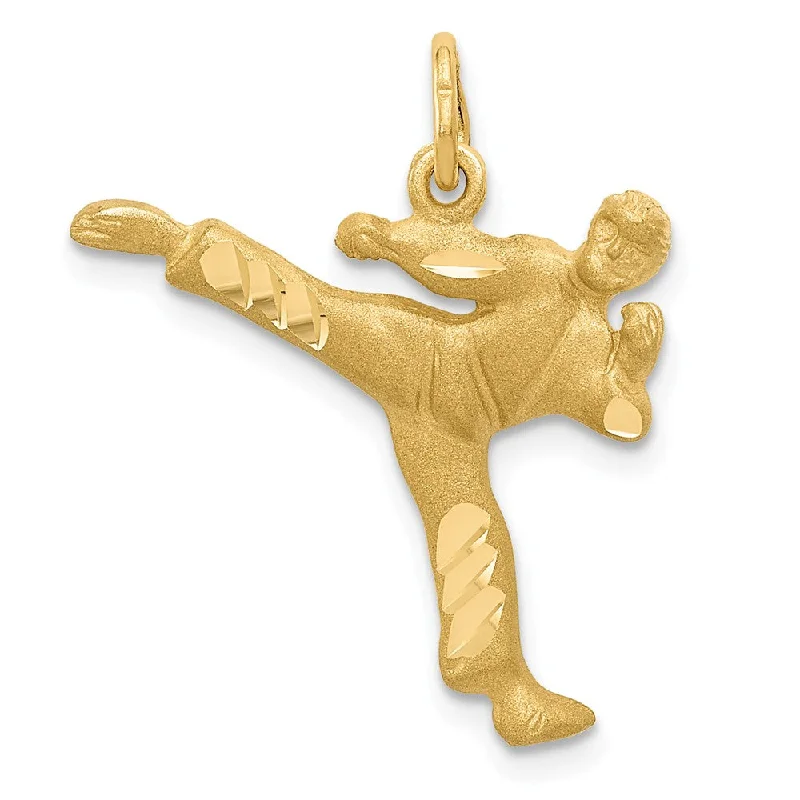 14k Yellow Gold Male Karate Pendant