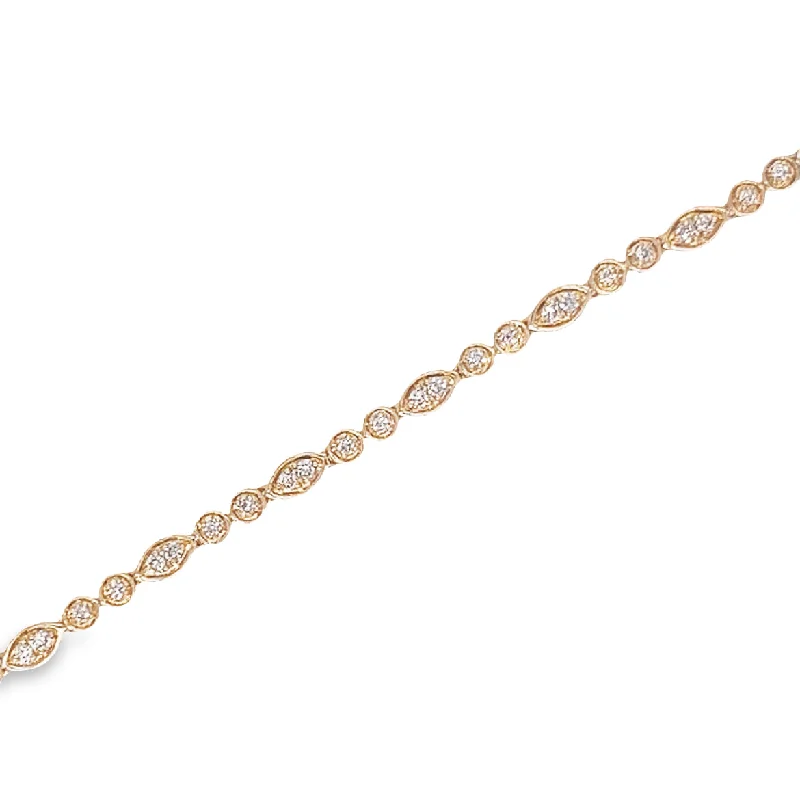 Last Chance To Shop High-End Jewelry At Markdown Prices 14K Yellow Gold Petite Diamond Fashion Bracelet - .52ctw Last Chance To Shop High-End Jewelry At Markdown Prices 14K Yellow Gold Petite Diamond Fashion Bracelet - .52ctw