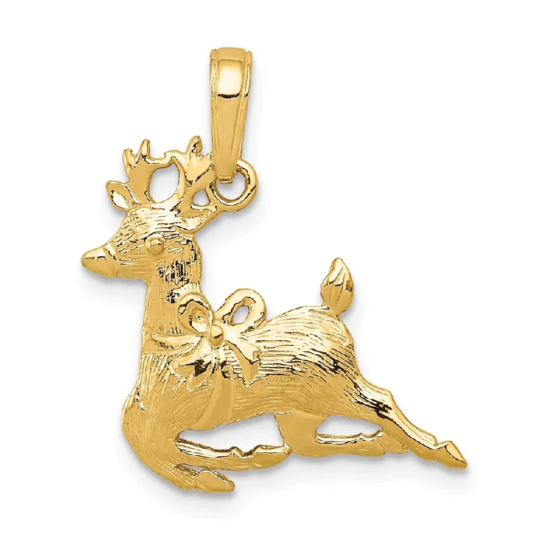 Timeless Jewelry At Special Discount Rates 14k Yellow Gold Reindeer Charm