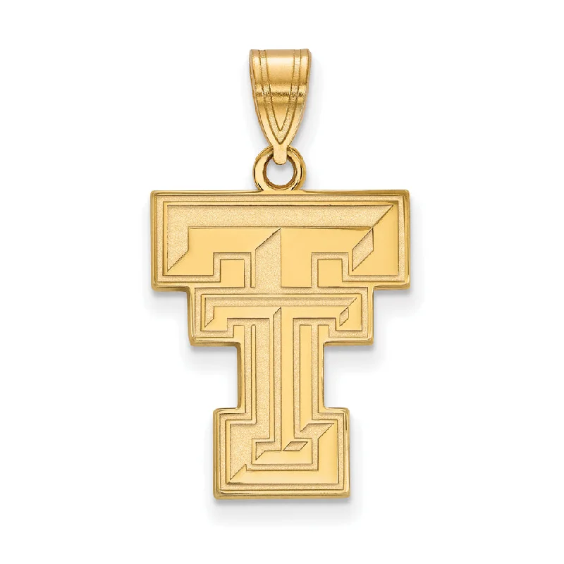 14k Yellow Gold Texas Tech U. Large 'TT' Pendant