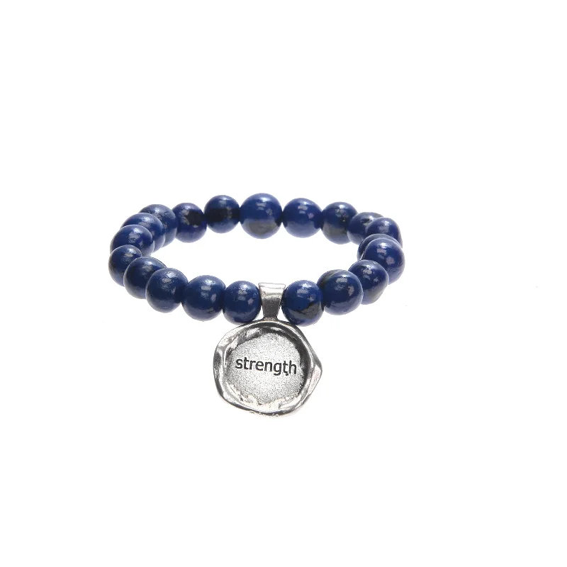 Exclusive Jewelry Offers – Sparkle For Less Acai Seeds Of Life Bracelet with Wax Seal - Blue Beads