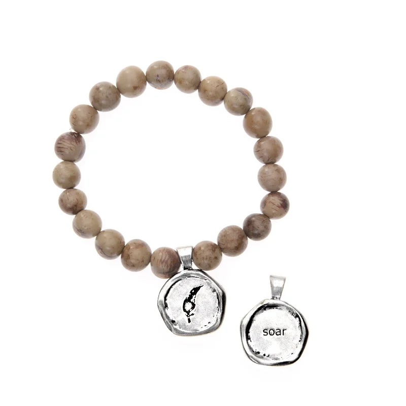 Shop Stylish Jewelry Now And Save Big Acai Seeds Of Life Bracelet with Wax Seal - San Francisco Fog Beads