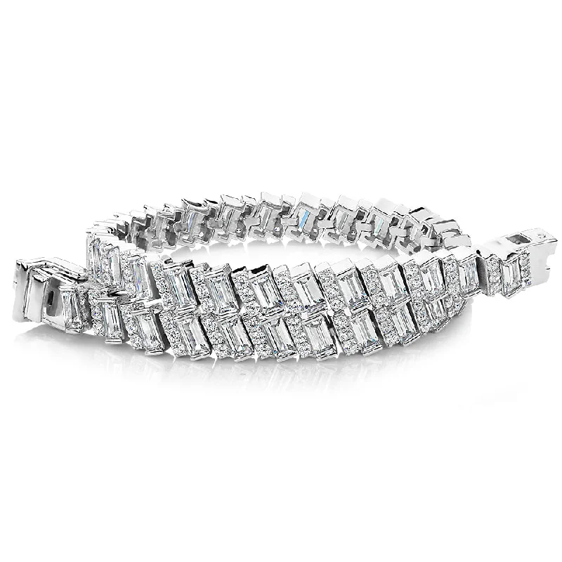 Limited-Time Jewelry Sale – Don't Miss These Deals Baguette and Round Brilliant tennis bracelet with 7.95 carats* of diamond simulants in sterling silver Limited-Time Jewelry Sale – Don't Miss These Deals Baguette and Round Brilliant tennis bracelet with 7.95 carats* of diamond simulants in sterling silver