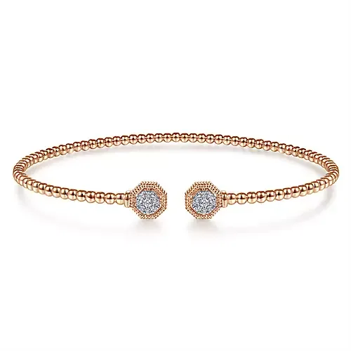 Elegant Necklaces And Bracelets At Limited-Time Offers Gabriel & Co Rose Bujukan Diamond Cap Cuff Elegant Necklaces And Bracelets At Limited-Time Offers Gabriel & Co Rose Bujukan Diamond Cap Cuff