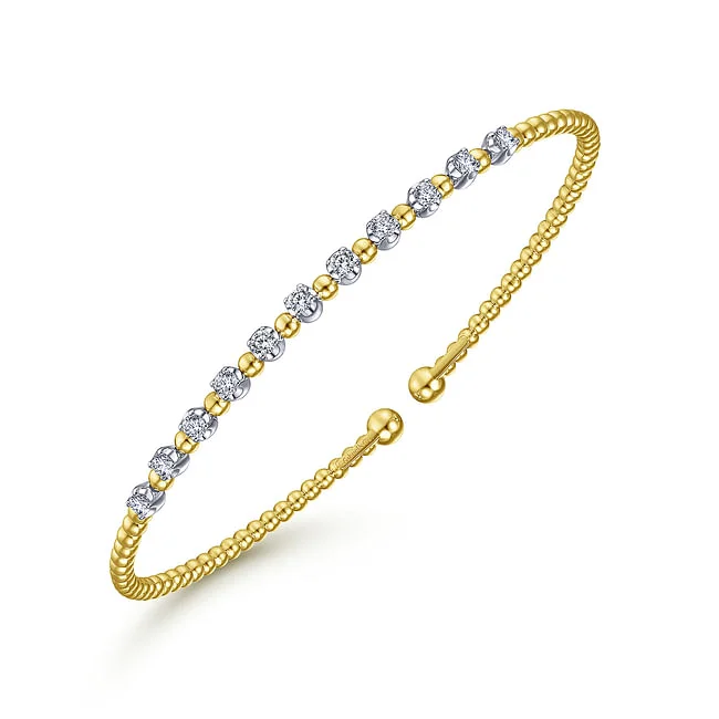 Trending Jewelry Styles Now At Limited-Time Discounts Gabriel & Co. Yellow Bujukan Cuff with Diamond Stations Trending Jewelry Styles Now At Limited-Time Discounts Gabriel & Co. Yellow Bujukan Cuff with Diamond Stations