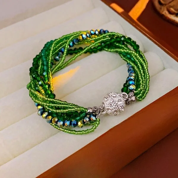 Shop Elegant Jewelry At Unbeatable Prices Hessonite Garnet Rondelle Faceted Beads Green Bracelet JLTB0601