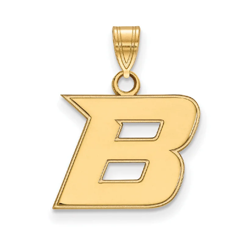 10k Yellow Gold Boise State Small Initial B Pendant