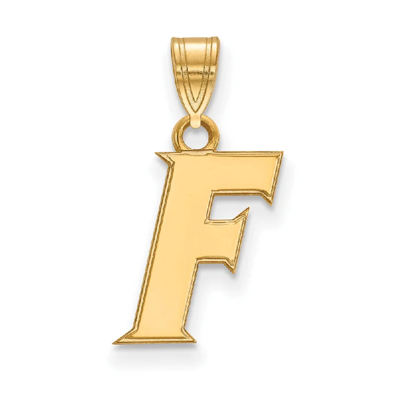 10k Yellow Gold U of Florida Small Initial F Pendant