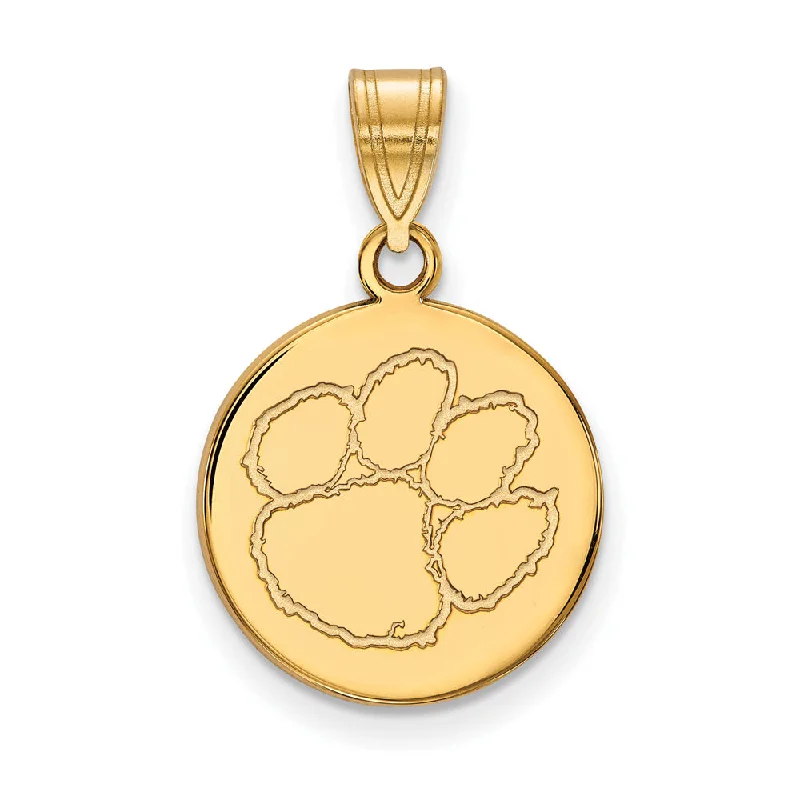 Don't Miss Our Biggest Jewelry Sale Of The Season 14k Yellow Gold Clemson U Medium Disc Pendant