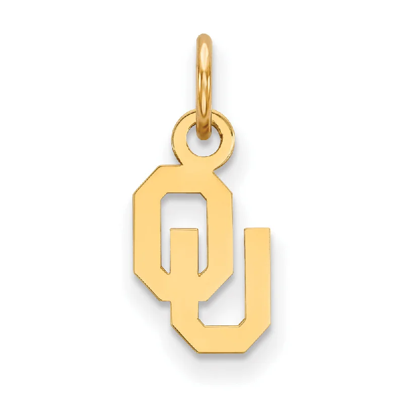 The Perfect Jewelry Piece At The Perfect Price 14k Yellow Gold U. of Oklahoma XS (Tiny) Charm or Pendant