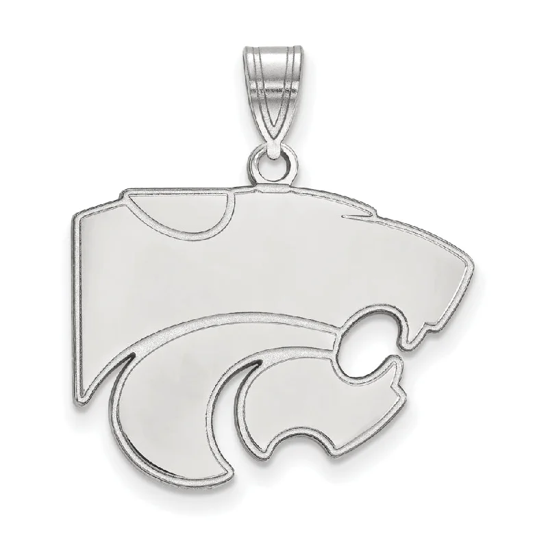 Final Call For Exquisite Jewelry At Reduced Rates Sterling Silver Kansas State Large Mascot Pendant