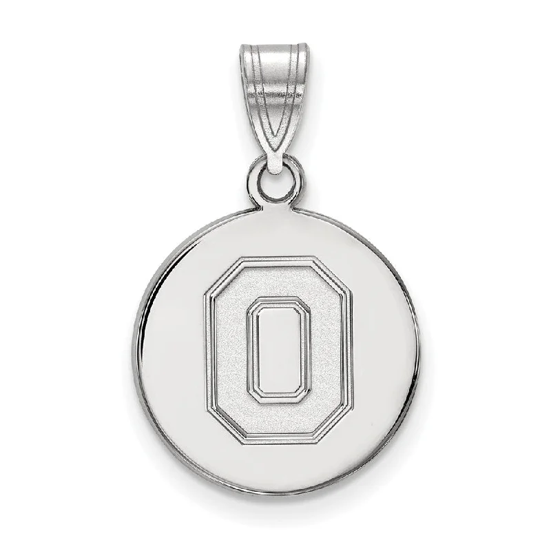 Timeless Elegance Now At Special Discounts Sterling Silver Ohio State Medium Disc Pendant