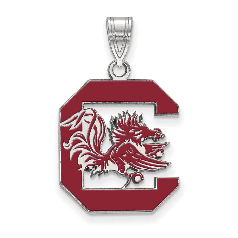 Get The Best Deals On Timeless Jewelry Pieces Sterling Silver South Carolina Large Red Enamel Pendant