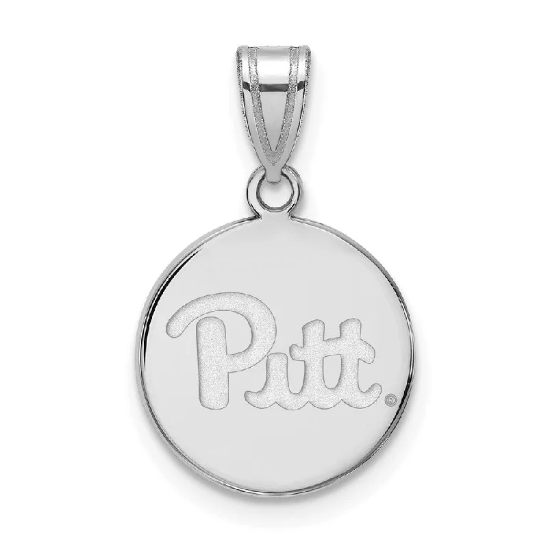 Limited-Time Offer On Premium Jewelry Collections Sterling Silver U. of Pittsburgh Medium Disc Pendant