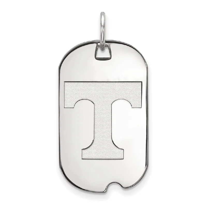 Best-Selling Jewelry Now Available At Special Deals Sterling Silver U. of Tennessee Initial T Dog Tag Pendant