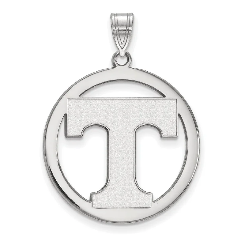 Stunning Jewelry At Even More Stunning Prices Sterling Silver U. of Tennessee XL Initial T Circle Pendant